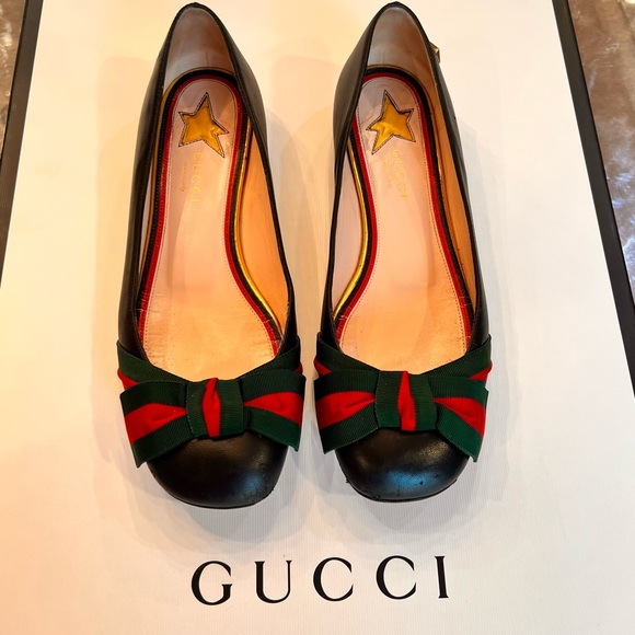 Gucci Shoes - GUCCI Malaga Nero Gross Grain ballerina bow flats, worn read comments 38